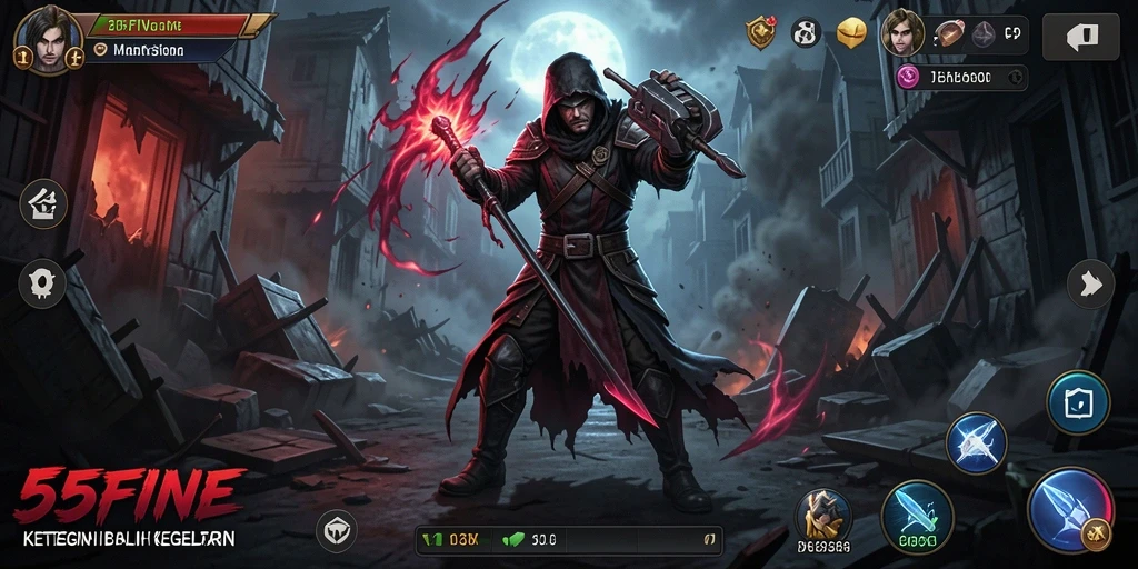 Gameplay menegangkan 55FIVE dengan suasana horor yang mencekam.