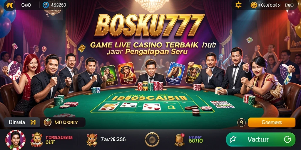 Tampilan menarik gameplay Live Casino di BOSKU777.