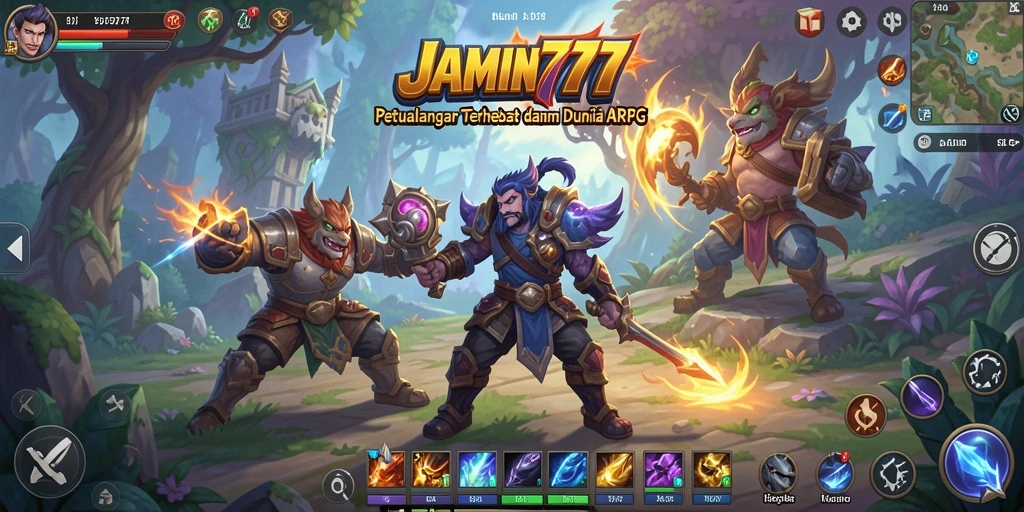 Tangkapan layar utama gameplay ARPG JAMIN777 yang menunjukkan aksi mendebarkan.