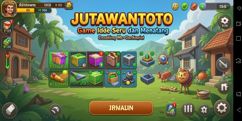 Tampilan gameplay JUTAWANTOTO menunjukkan karakter dan aktivitas yang menawan.