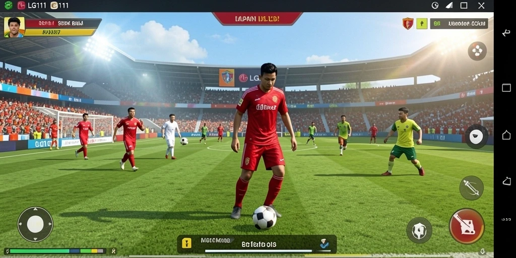 Gameplay sepenuh aksi di LG111, tampilkan skill sepak bola terbaik.