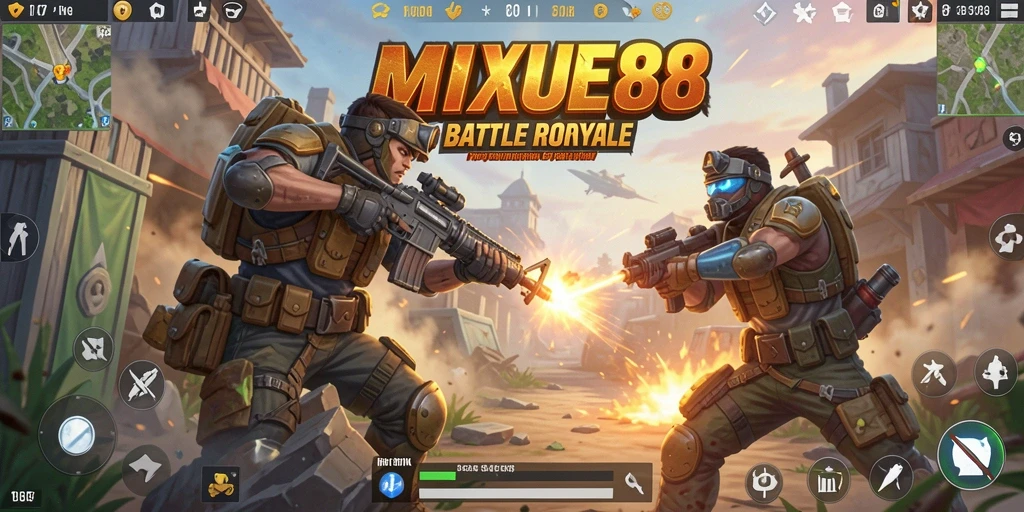 Tampilan gameplay epik Battle Royale di MIXUE88 yang mendebarkan.