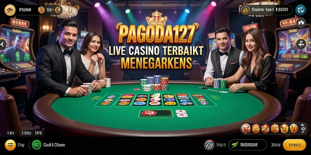 Tampilan gameplay Live Casino yang mendebarkan dan interaktif di PAGODA127.