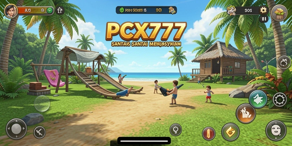 Tampilan gameplay PCX777 yang santai dan menghibur.
