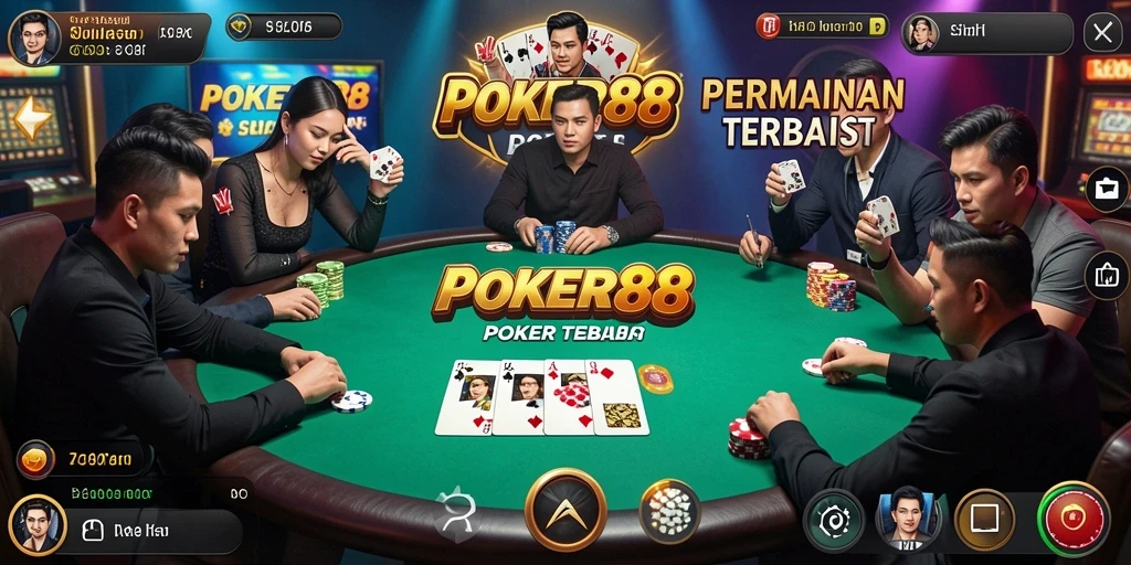 Tampilan gameplay POKER88 yang menarik dan interaktif.