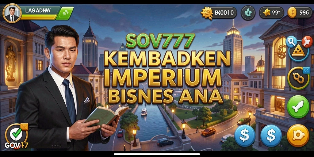 Screenshot gameplay SOV777 menunjukkan pengelolaan bisnis yang mendebarkan.