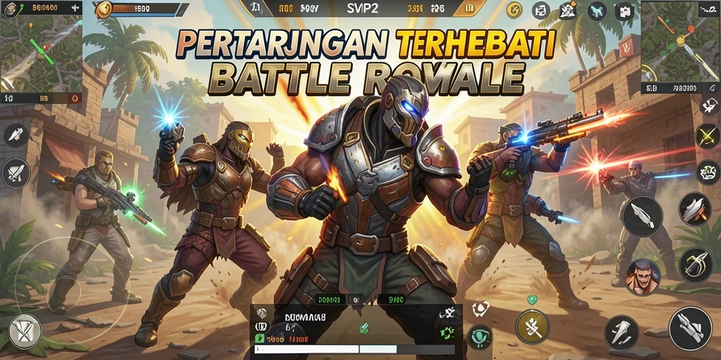 Gameplay menegangkan SVIP2 dalam aksi Battle Royale.